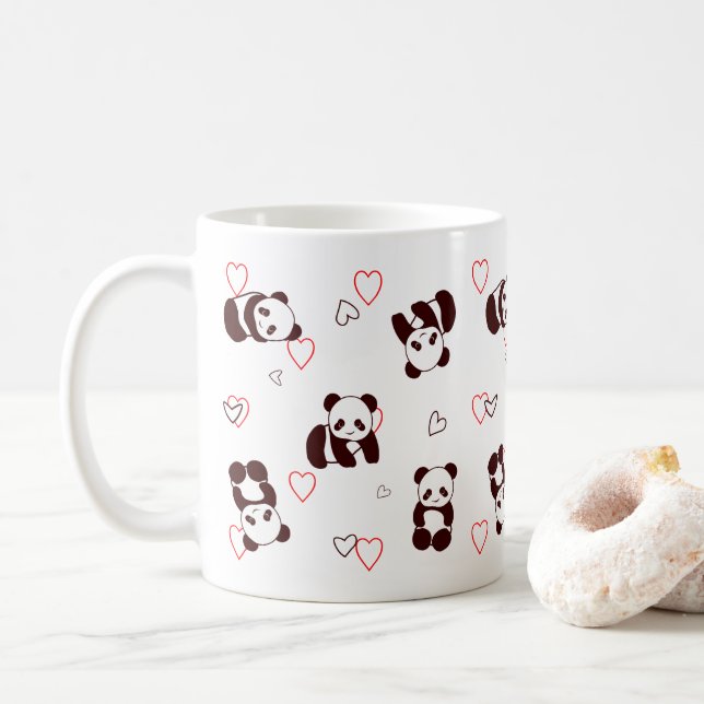 Panda Heart Mug (Avec donut)