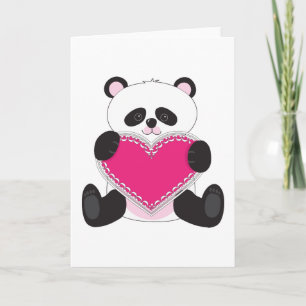 Panda-Herz Feiertagskarte