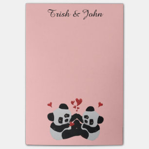 Panda-Herzen Posten-it® Anmerkungen Post-it Klebezettel