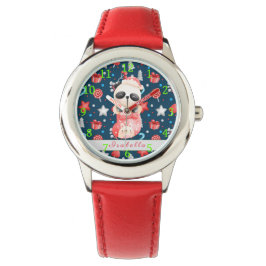 Panda Holidays Anpassen Name Watch Armbanduhr