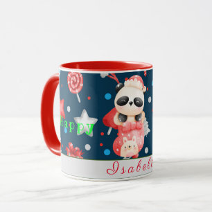 Panda Holidays Anpassen von Text und Namen Tasse