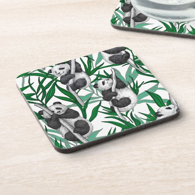 Panda-Hubs Getränkeuntersetzer (Linke Seite)