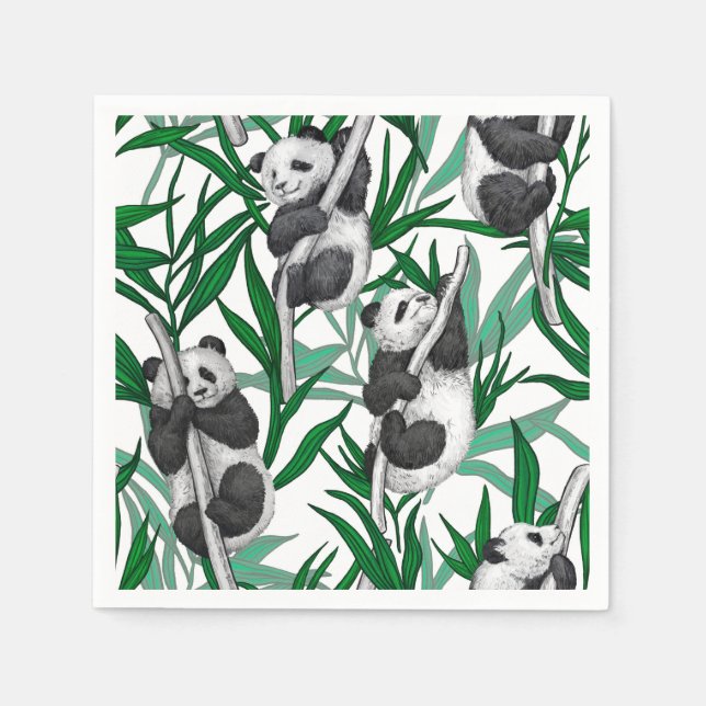 Panda-Hubs Serviette (Vorderseite)