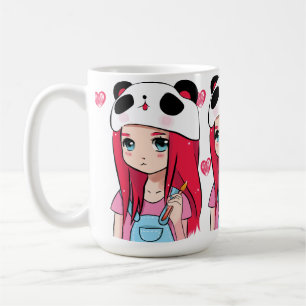 Panda Hugs & Crimson Dreams Kaffeetasse