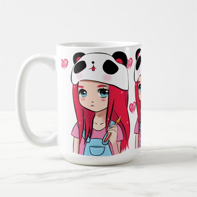 Panda Hugs & Crimson Dreams Kaffeetasse (Links)