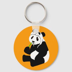 Panda-Hut Schlüsselanhänger
