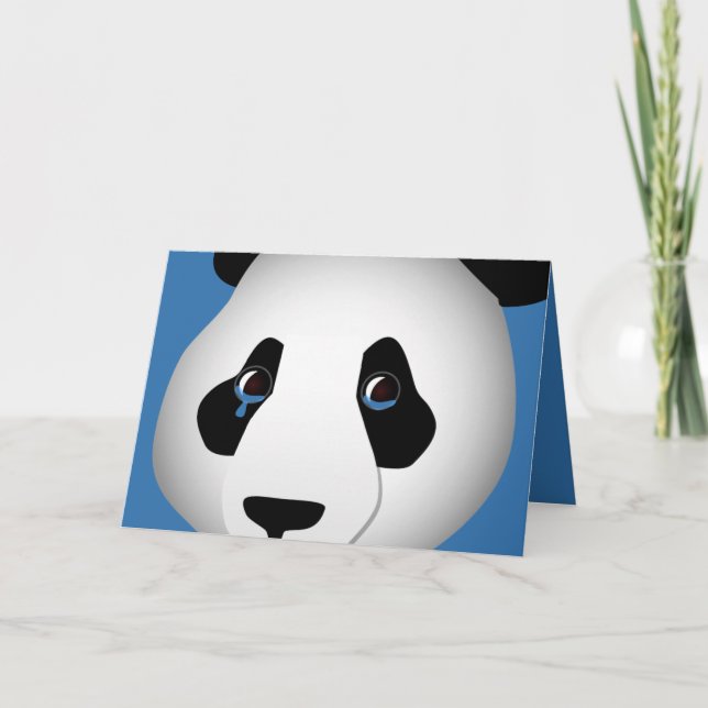 Panda I Miss You Grußkarte Karte (Vorderseite)