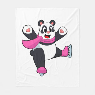 Panda Ice Skaten Ice Skate Fleecedecke