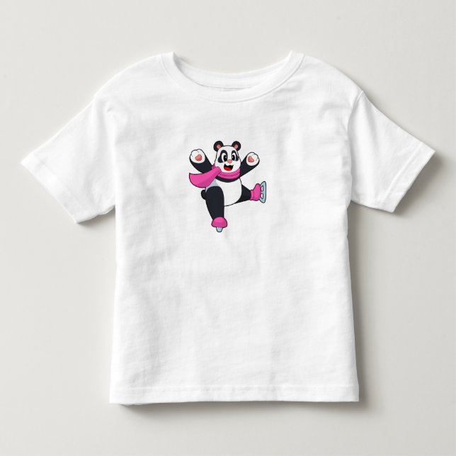 Panda Ice Skaten Ice Skate Kleinkind T-shirt (Vorderseite)
