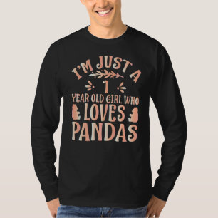 Panda Ich bin nur ein 1-jähriges Mädchen, das Pand T-Shirt