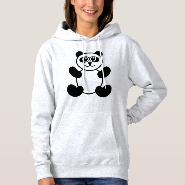 Panda Illustration Design Hoodie (Vorderseite)