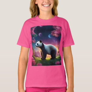 Panda im Fantasy-Garten-T - Shirt