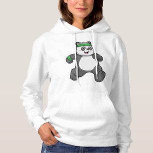 Panda im Joggen mit Headband Hoodie