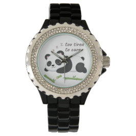 Panda im Ruhezustand - Niedliche Bärenkunst Armbanduhr