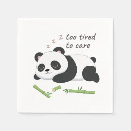 Panda im Ruhezustand - Niedliche Bärenkunst Serviette