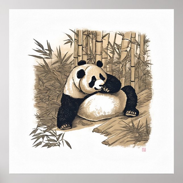 Panda - Impression d'art d'archives (Devant)