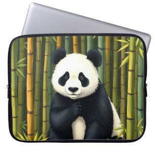 Panda in Bamboo-Wald Laptop Sleeve Case