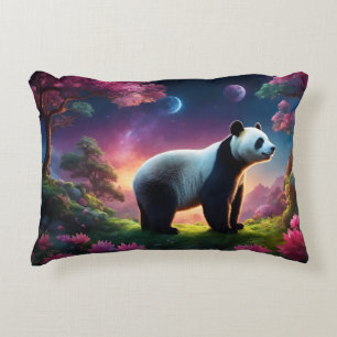 Panda in einem Fantasiegarten Dekokissen