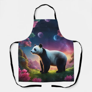 Panda in einem Fantasiegarten Schürze