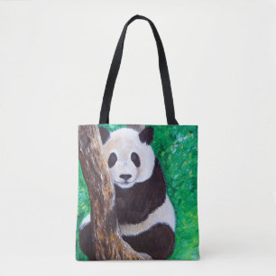 Panda in einer Baum-Malerei Tasche