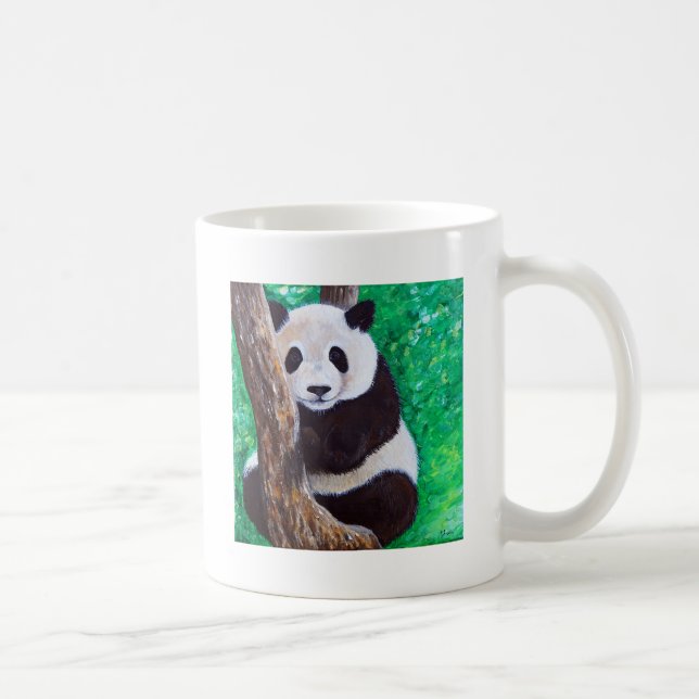 Panda in einer Baummalerei Kaffeetasse (Rechts)
