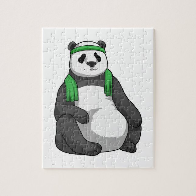 Panda in Fitness mit Handtuch (Vertikal)