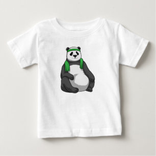 Panda in Fitness mit Handtuch Baby T-shirt