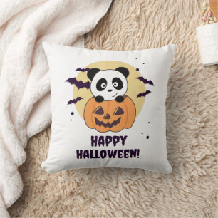 Panda in Pumpkin Sweet Pandas Happy Halloween Kissen
