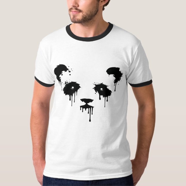 Panda Ink Drip Graphic Men's T-Shirt  (Vorderseite)