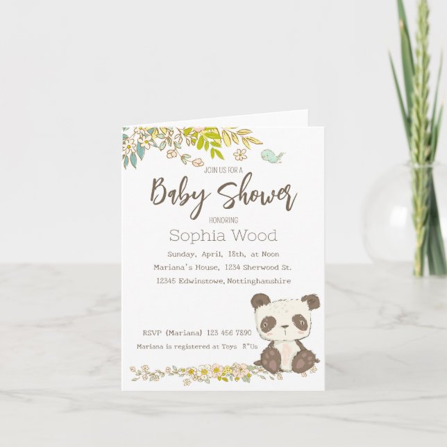 Panda Invitation (Devant)