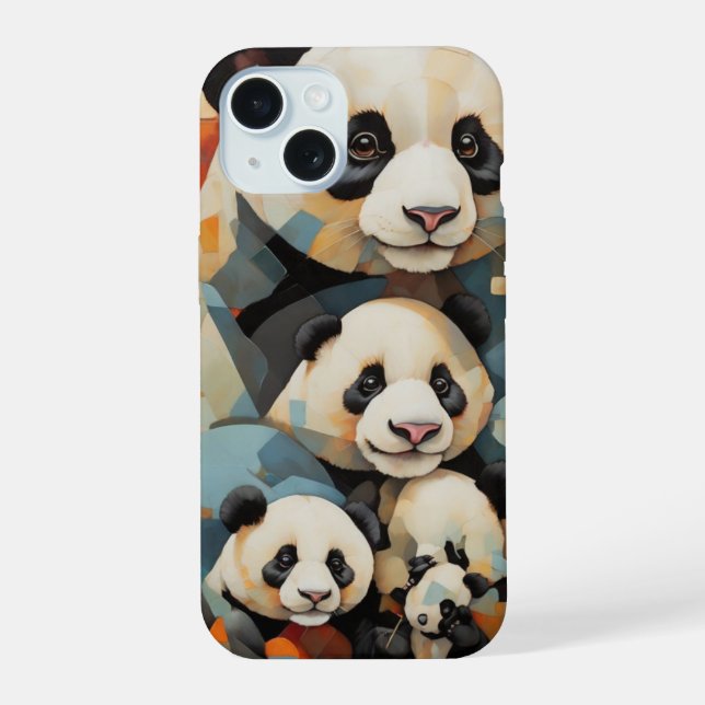 Panda iPhone 15 Hülle (Rückseite)