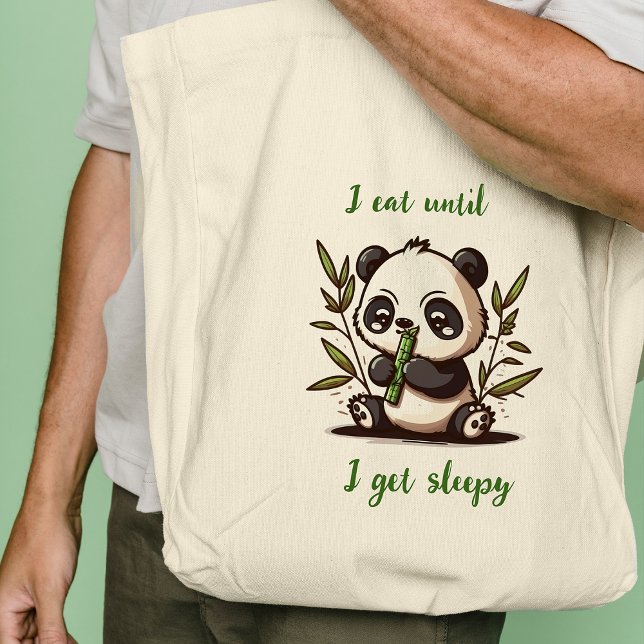 Panda isst Bambus-Tragetaschen Tragetasche (Panda eating bamboo Tote Bags
)