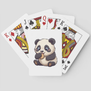 Panda isst einen Keks Spielkarten