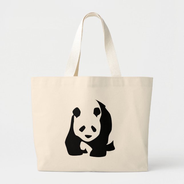 Panda Jumbo Stoffbeutel (Vorne)