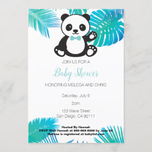 Panda-Jungen-Babyparty-Einladung Einladung