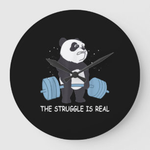 Panda Kampf ist ein echter Bärenfahrer-Schläger. Große Wanduhr