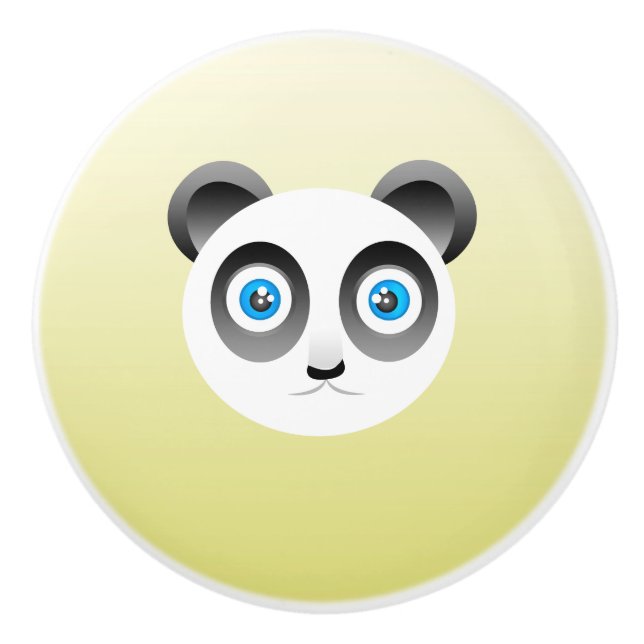 Panda Keramik Knob Keramikknauf (Vorderseite)