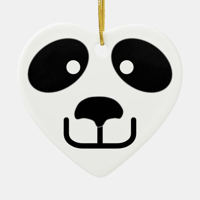 Panda Keramik Ornament (Vorne)