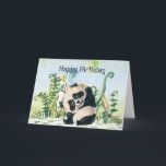 Panda Kid Happy Birthday Karte<br><div class="desc">Der niedlichste Panda-Bär, der einen zum Geburtstag mit Ballons hält</div>