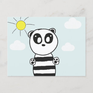 Panda Kids Ankündigungspostkarte