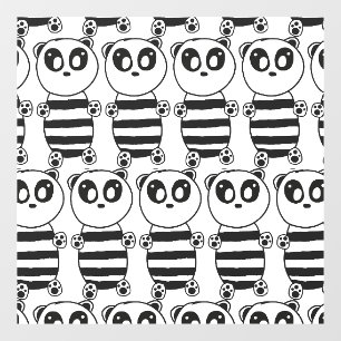 Panda Kids Fensteraufkleber