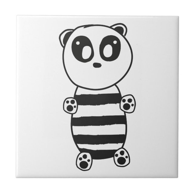 Panda Kids Fliese (Vorderseite)