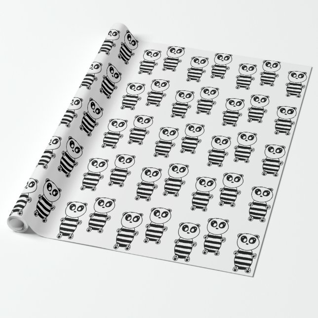 Panda Kids Geschenkpapier (Ungerollt)