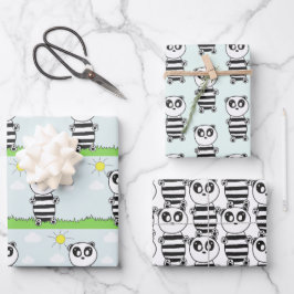 Panda Kids Geschenkpapier Set