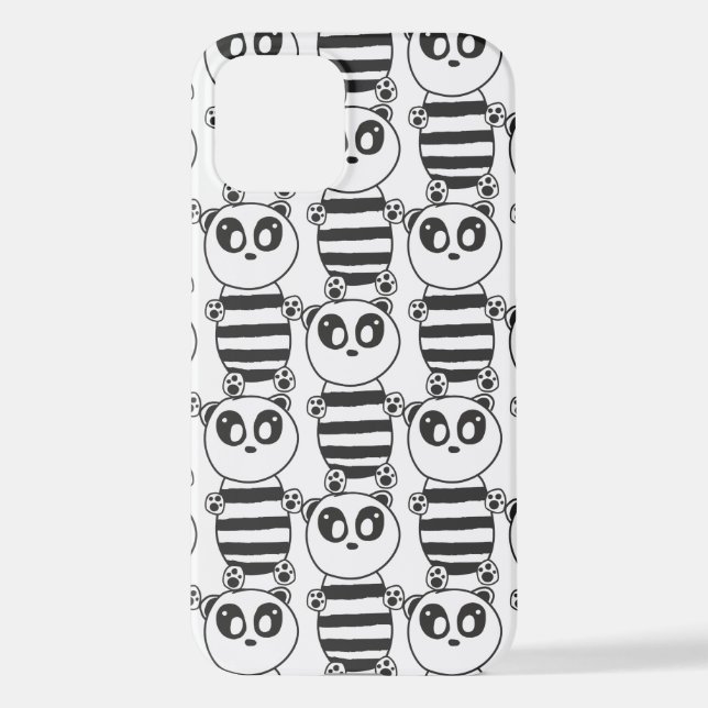 Panda Kids iPhone 12 Hülle (Rückseite)
