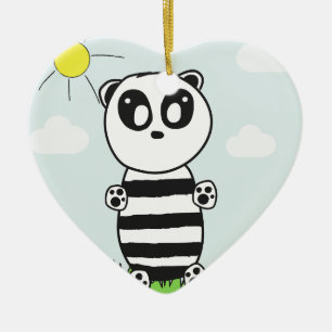Panda Kids Keramik Ornament
