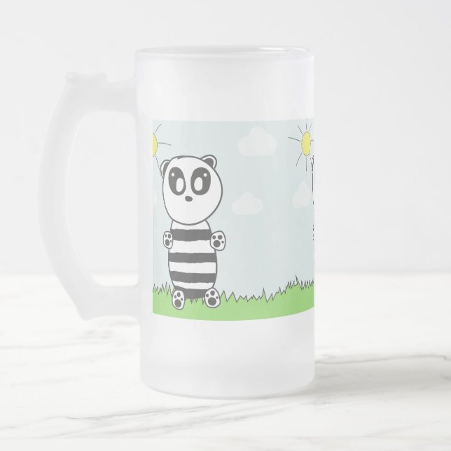 Panda Kids Mattglas Bierglas (Links)