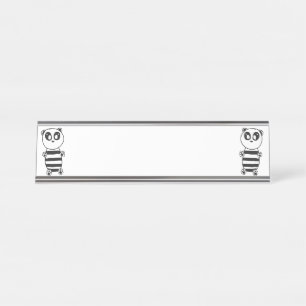 Panda Kids Schreibtischnamensplakette