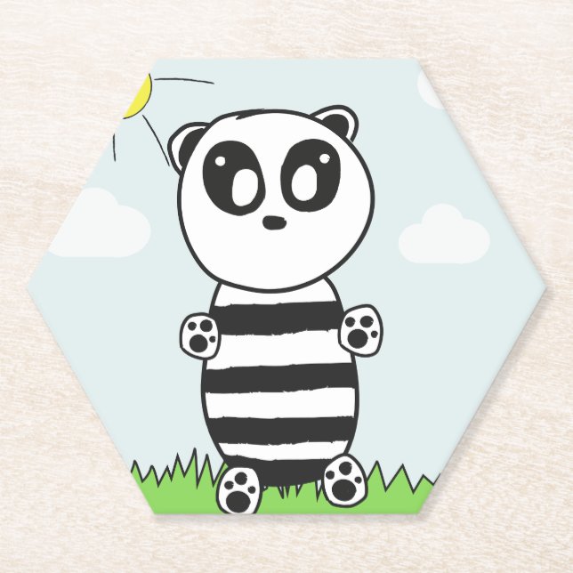 Panda Kids Untersetzer (Vorderseite)
