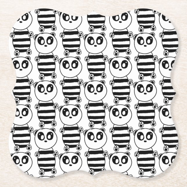Panda Kids Untersetzer (Vorderseite)